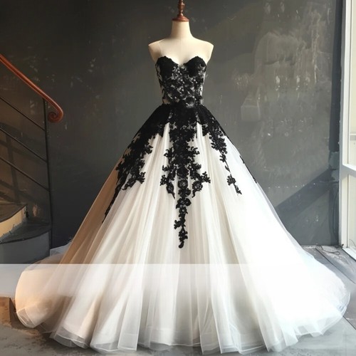 White black gothic - white/black,