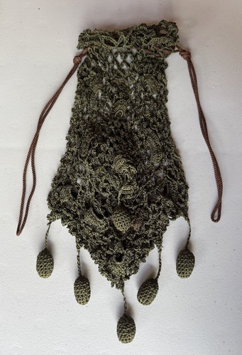 Antique vintage green silk - antique,