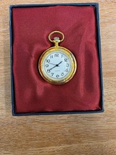 Gold quartz pocket watch - gold,
