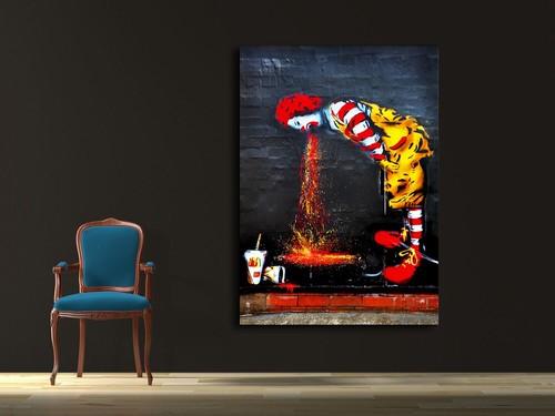 Ronald mcdonald banksy street - ronald,