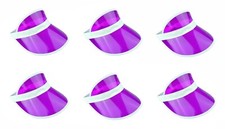 6 x NEON PURPLE VISORS Pub