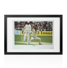 Framed Sir Richard Hadlee signed print - Master of Rhythm and Swing