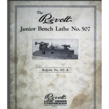 Rivett junior bench lathe 507 46 pages owner manual comb bound gloss cover