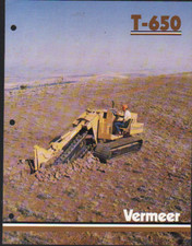 1986 Vermeer "T-650" Drainage Trenching Machine Brochure Leaflet