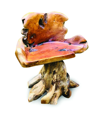 Teak root chair with solid - teak,