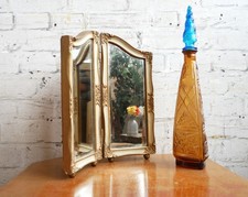 Vintage 30s 40s 50s Rococo Style Folding Travelling Dressing Table Vanity Mirror