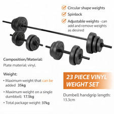 Opti Vinyl Barbell Dumbbell
