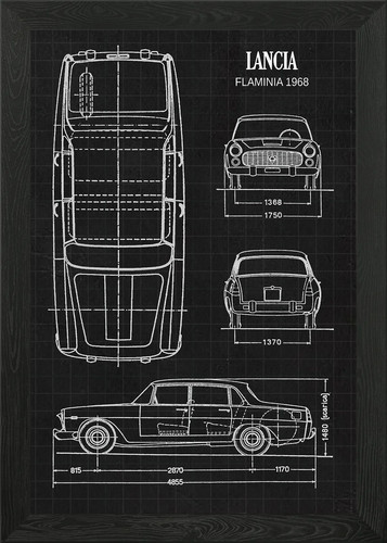 Lancia flaminia 1968 framed - flaminia,