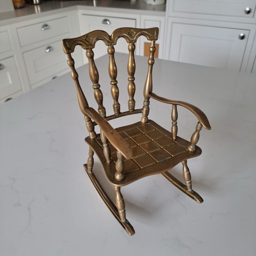 Vintage solid brass rocking - brass,