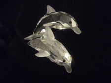 Swarovski Crystal Dolphins Mother And Child