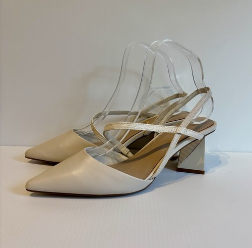 Aldo cream leather square - leather,