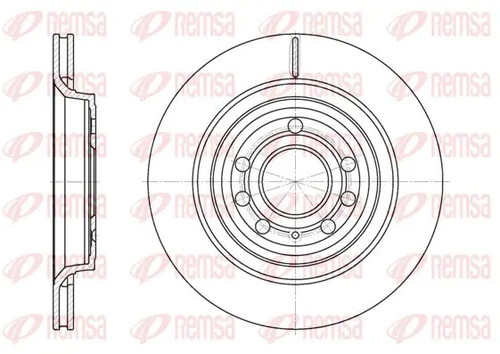 Brake disc rear axle - brake, vented