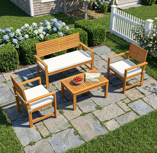 Wooden garden furniture set - wooden,