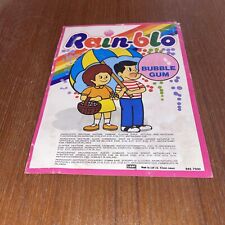 vintage RAIN-BLO BUBBLE GUM machine label Gumball - LEAF