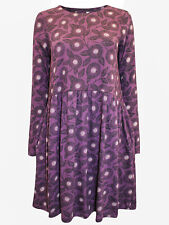 Ex-Seasalt Dress SEA MIRROR Purple Blooms Jersey Sizes 8 10 12 14 (RRP £55)