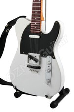 Miniature Guitar STATUS QUO Rick Parfitt White Tele & Strap