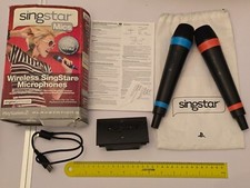 SONY PLAYSTATION 2 PS2 PS3 PAIR OFFICIAL USB WIRELESS SINGSTAR MICROPHONES MICS
