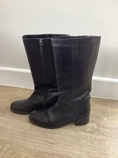 White Stuff Black Leather Boots Size 6