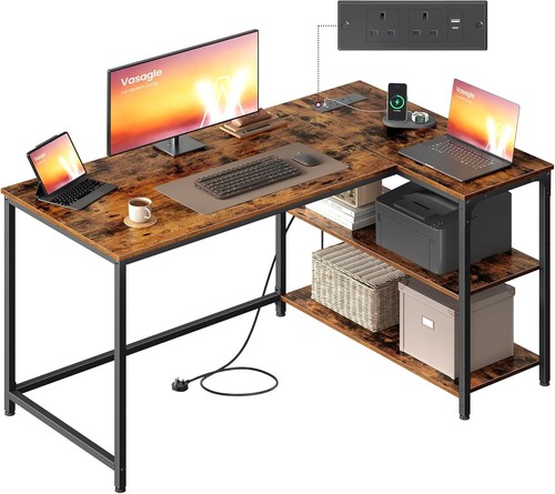 Shaped corner desk computer - l,
