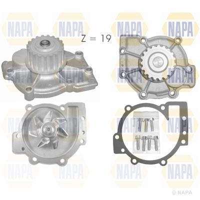 Napa water pump for volvo - water,