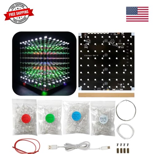 8x8x8 led cube kit diy - led,