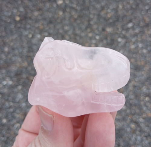 Rose quartz crystal rex - rose, t-rex