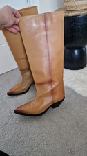 Zara Genuine Leather Knee High