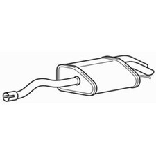 Rear Exhaust Silencer Back Box for Mercedes Benz C200 Kompressor 1.8 (2004-2008)