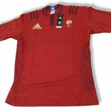 Vintage Adidas Men's French Rugby Red Away Jersey FFR / XV de France Masculin