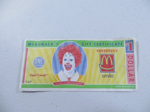 Vintage 2001 mcdonald - 2001, mcdonald's