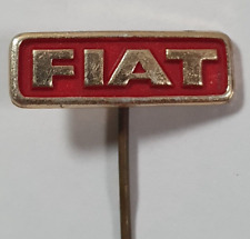 Classic Car Red Enamel Stick Pin badge. Fiat. Rally Race. Abarth