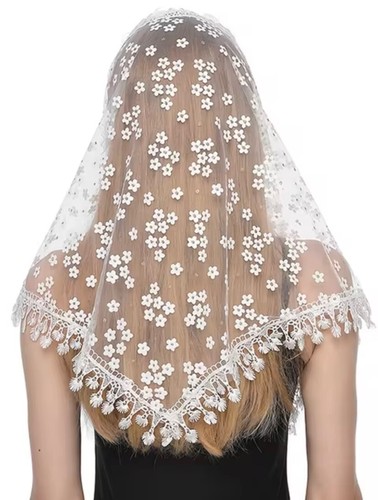 Lace mantilla catholic veil - mantilla,
