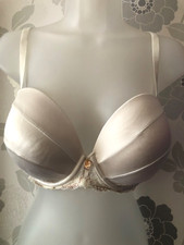 M&S Rosie Autograph Ivory Gold Sparkle Lace SilkMix U/W  - size Bra 40C - BNWOT