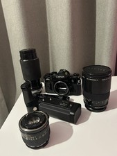 Canon A-1 35mm SLR, Motor Pack & Lenses: 50mm, 80-200mm f/4.5 & 1:8 f=500mm