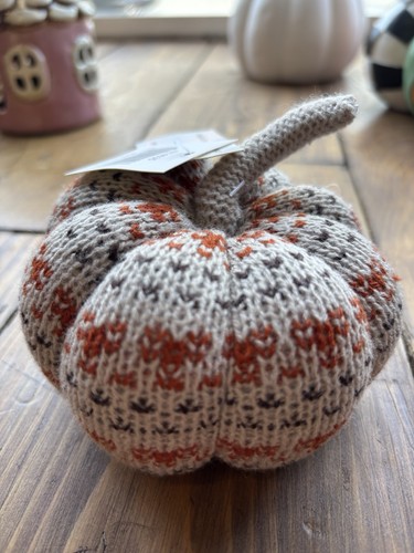 Knitted pumpkin for halloween - knitted,