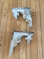PAIR Antique Wood CORBELS
