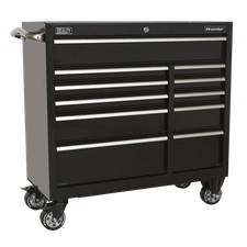 Sealey PTB105511 Heavy-Duty Rollcab Tool Cabinet 1055mm, 11 Drawer, Black B