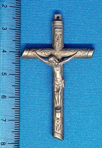 Old metal crucifix height - crucifix,