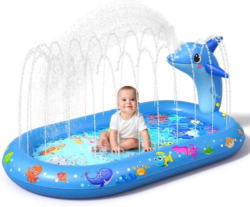 Inflatable kids dolphin - dolphin, blue