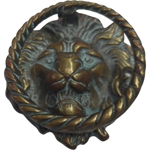 Lion head door knocker antique - door,