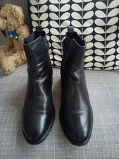 Dune Leather Black Ankle