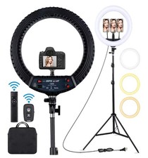 18 Inch LED Ring Light with Tripod Stand Dimmable Makeup Ring Light for Studio P