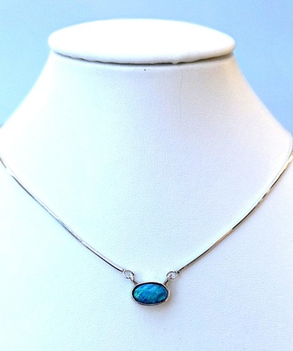 Black opal pendant necklace - pendant,