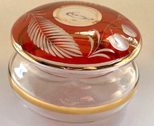 CRANBERRY GLASS ETCHED