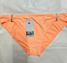 Marks And Spencer Bikini Bottoms Neon Orange Coral New Size 18 Gold Accents