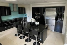Hacker Black Gloss Kitchen, Angolian Granite, Miele Oven/Hob Very Good Condition