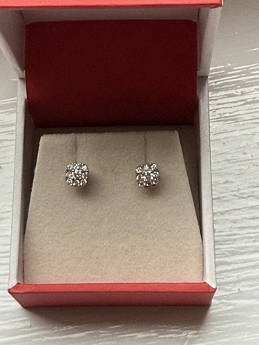 White gold diamond earrings - gold,