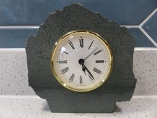 Lakeland Green Slate Mantel Clock – German Quartz Insert - 13 cm