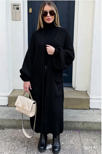 Ladies oversized waffle - ladies,