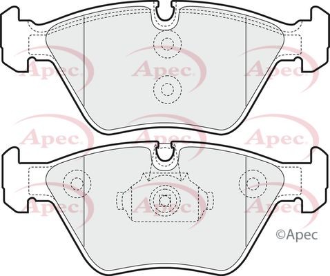 Apec front brake pad set - apec,
